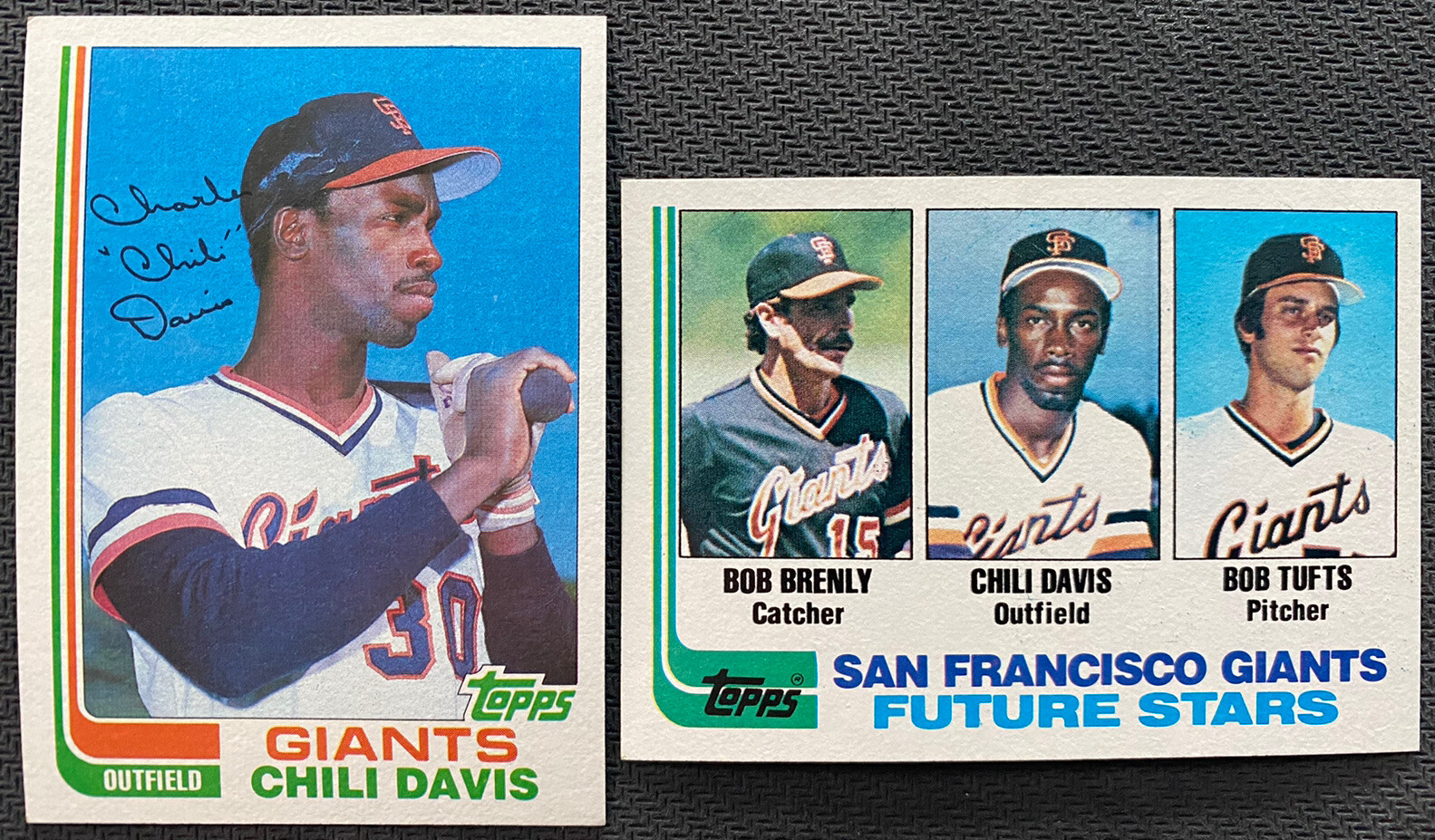1982 CHILI DAVIS 2-CARD ROOKIE LOT - Topps #171 & Traded #23T- FOREVER  GIANT!!! | eBay
