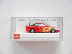 Ford Probe Coupe Hot Rod on Fire, Busch Crazy Cars 47406 in 1:87 H0 Ovp - Bild 1 von 2
