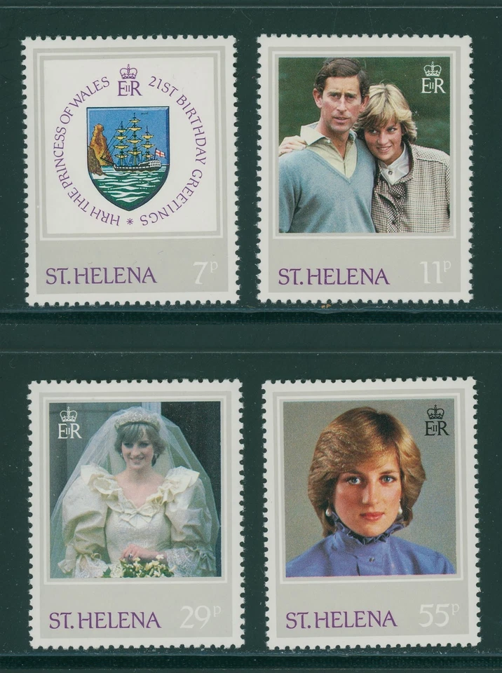 Santa Elena Scott #372-375 MNH Cumpleaños 21 de la Princesa Diana $$ Foto 1 de 1