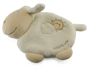 Fehn Kids Kirschkernkissen Schaf Paul groß Schmusetuch beige Sonne Wolken 25 cm - Bild 1 von 2