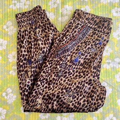 CAMILLA Poetic Anarchy Rhinestone Leopard print Kids pants as NEW Size 6 - Image 1 of 4