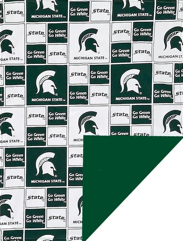 Michigan State Spartans Baby/Toddler Minky Blanket Cover