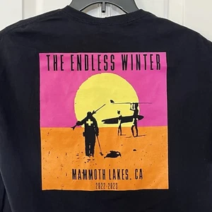 The Endless Summer Mammoth Lakes CA Shirt Adult Large Black Beach Outdoor Mens - Picture 1 of 6