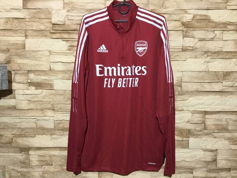 ARSENAL LONDON 2021 2022 TRAINING FOOTBALL SOCCER SWEATSHIRT ADIDAS Sz L (2) Cover