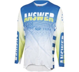 Answer Racing A22.5 Elite Revolution Blue/White MX Off-Road Jersey Youth SM - XL - Picture 1 of 1