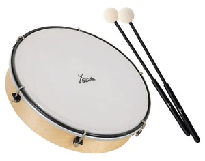 10" Hand Trommel Rahmentrommel Drum Percussion Tamburin Kunststoff SET Schlägel - Bild 1 von 9