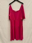 B-Ware Damen Kleid Jerseykleid Sommerkleid Strandkleid BODYFLIRT pink Größe XL