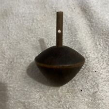 Vintage Wooden Spin Top Toy  Asian Wood Spinner  *No String Metal Tip