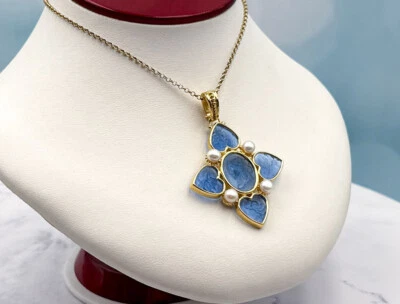 Colgante camafeo veneciano TAGLIAMONTE Designs (PN2836P) 925SS/YGP*Il Cuore*Reg. $350 Foto 1 de 4