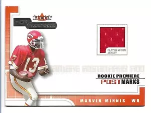 Marvin Minnis 2001 Fleer Hot Prospects Rookie Premiere Postmarks Jersey /1500 RC - Bild 1 von 2