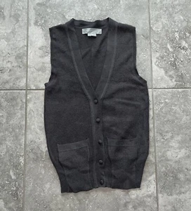Alexander Wang Cashmere Sleeveless Knit Sweater Vest Button Cardigan Preppy XS - Picture 1 of 11