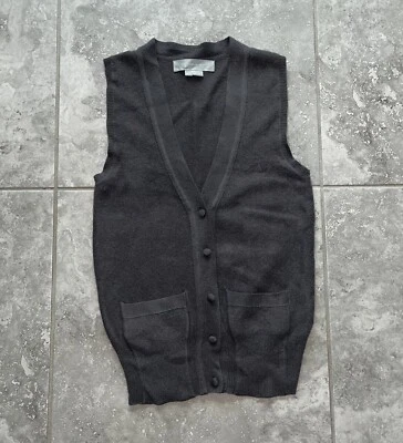 Alexander Wang Cachemira Sin Mangas Tejido Suéter Chaleco Botón Cárdigan Preppy XS Foto 1 de 4