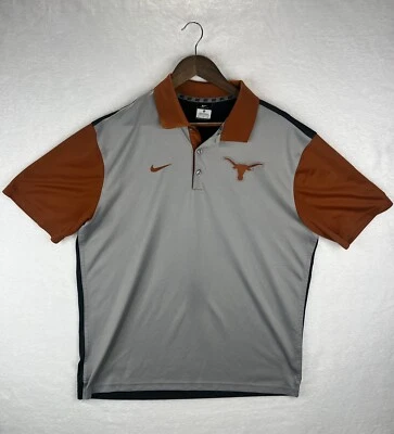 Camisa Polo Nike Texas Talla XL Gris Naranja Universidad UT Longhorns Fútbol Golf Foto 1 de 4