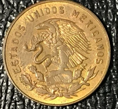 REVERSE TONER  AU/UNC PROOF-LIKE 1967 MEXICAN 5 CENTAVOS COIN-JUN401 - Image 1 of 2