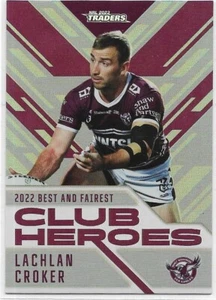 2023 Nrl Traders Club Heroes Silver (CHS11) Lachlan CROKER Sea Eagles 43/75 - Picture 1 of 2