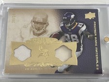 ADRIAN PETERSON 2008 UD UPPER DECK PREMIER RARE DOUBLE MATERIALS PATCH /25