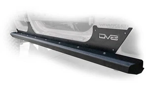 DV8 Offroad SRSOTB-13 Rock Slider w/Rock Skins Fits Wrangler (JK) Wrangler (JL) - Picture 1 of 4