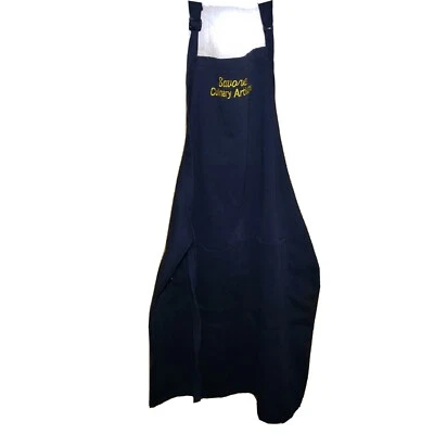 Savore Culinary Artisans Black Unisex Denim Bib Apron With Pockets Adjustable  - Image 1 of 4