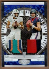 2023 CERTIFIED STITCHES IN TIME DUAL BLUE ETCH TUA TAGOVAILOA/CJ STROUD #20/20