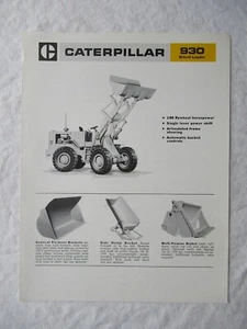 1972 CAT Caterpillar 930 Radlader Verkaufsprospekt - Bild 1 von 4