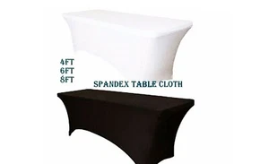 Mantel Spandex ajustado y elegante para cualquier ocasión - 4 pies (120 cm) - blanco (rectángulo) - Imagen 1 de 4