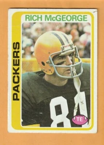 Rich McGeorge Green Bay Packers 1978 Topps #39 Elon Phoenix Roanoke Virginia - Imagen 1 de 2