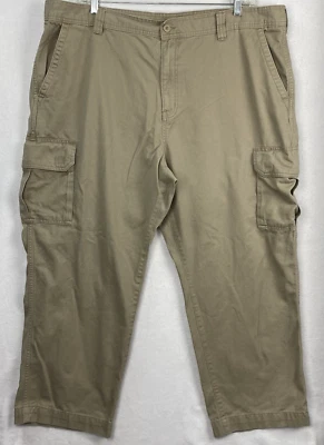 Pantalones Basic Editions Para Hombre 44W X 29L Tostado Caqui Carga Algodón Utilidad Sueltos Foto 1 de 4