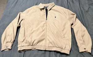 Polo by Ralph Lauren Khaki Logo Embroidered Bi-Swing Windbreak Jacket XL - Picture 1 of 5