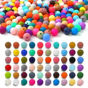 300PCS Silicone Beads for Keychain Making Kit Beads for Pens Silicone Beads BNEW - Picture 1 of 7