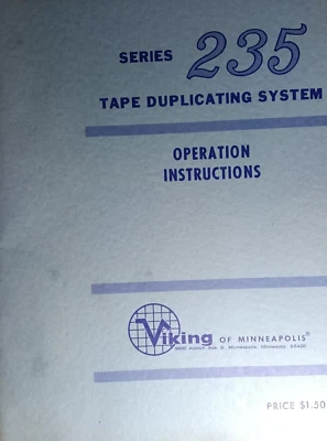 Sistema de duplicación manual Viking 235 carrete a carrete propietario original Foto 1 de 4