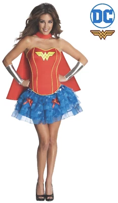 Licensed Secret Wishes Wonder Woman Ladies Costume & Cape Official DC Superhero - image 1 of 4