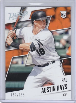 AUSTIN HAYS 2018 Panini Chronicles #9 Rookie RC Prestige Holo Silver 157/199 - Image 1 of 2