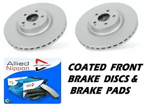 2 x FRONT BRAKE DISCS AND BRAKE PADS fits MITSUBISHI OUTLANDER 2.0 2.2 Di-D 2.4i - Picture 1 of 1