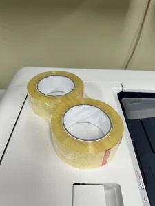 2 Rolls Carton Sealing Packing Tape Box Shipping 2.4 Mil X 110 Yards New - Picture 1 of 2