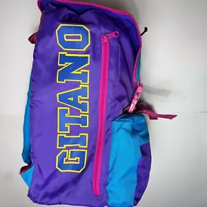 Vintage 80s 90s Backpack Gitano Sport Y2K Neon Bright Colors Rare 100% Nylon - Picture 1 of 13