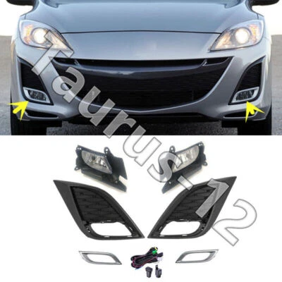 A Pair Front Bumper Fog Light Assembly (With Bulb) For Mazda 3 2010-2011 - Image 1 of 4