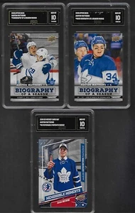 2016 3 CARD ROOKIE LOT UPPER DECK AUSTON MATTHEWS GRADED GEM MINT 10 LEAFS - Picture 1 of 1