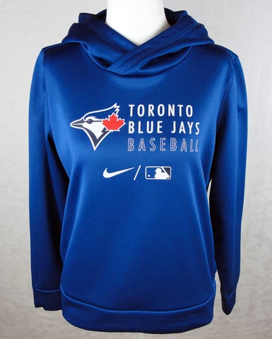 Nike Toronto Blue Jays Hoodie Womens Size Medium Royal Blue Pockets Cover