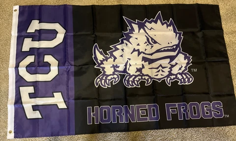 TCU HORNED FROGS FLAG MAN CAVE 3'X5'NEW 3X5 BANNER TEXAS CHRISTIAN UNIVERSITY Cover