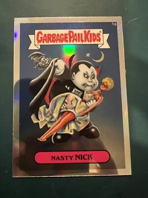 💥Nasty Nick 2013 Garbage Pail Kids Chrome 1st Series 1 Base Refractor 1a GPK💥 - Image 1 of 2