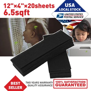 20 Pack Furnace Floor Register Vent Charcoal Carbon Filters Easy to Cut 4" x 12" - Picture 1 of 14