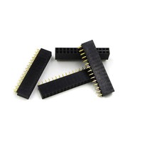 2Pcs 2.54 mm 2x32 pin 64 Pin Female Double Row Straight Long Pin Header PC104