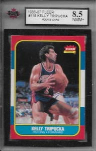 Baloncesto Fleer 1986-87 radiocontrol Kelly Tripucka #115 KSA 8,5 NMM+ Detroit Pistons - Imagen 1 de 2