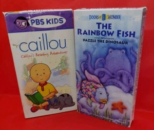 Kids VHS ๐ผ (Lot Of 2) The Rainbow Fish & Caillou - Picture 1 of 13