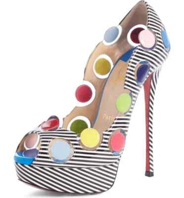 36 Christian Louboutin Bombas LADY BUG Lunares Plataforma Zapatos Tacones $1390 Foto 1 de 4