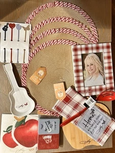 Lote de 12 manteles individuales de cocina Dolly Parton toalla esponjas tabla de cortar cuchara reposacabezas - Imagen 1 de 3