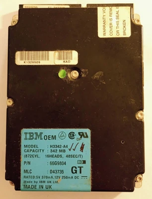Festplatte IBM H3342-A4 342MB IDE 3,5" DOS-formatiert - Bild 1 von 3