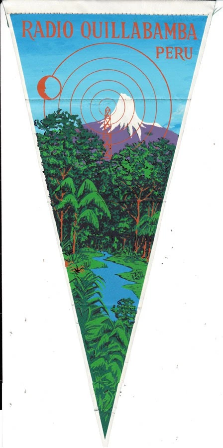 QSL pennant:  Radio Quillabamba, Quillabamba, Peru - Image 1 of 1