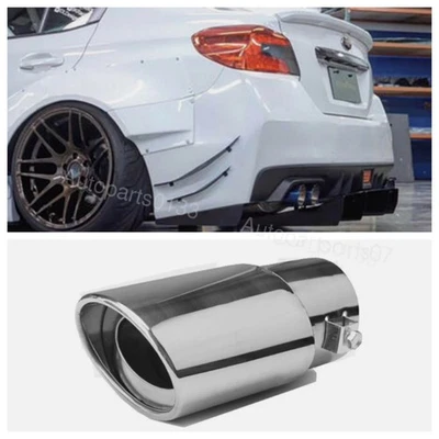 For 2015-2018 Subaru WRX STI Stainless Steel 2.1" Exhaust Pipe Tail Muffler Tip - Image 1 of 4