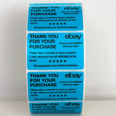 Thank You for Your Purchase Stickers – eBay Packing Labels – notes - Image 1 of 4